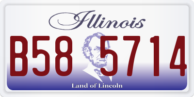 IL license plate B585714