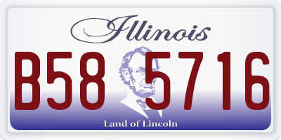 IL license plate B585716
