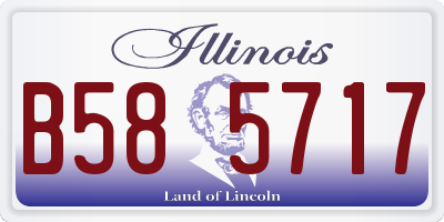 IL license plate B585717