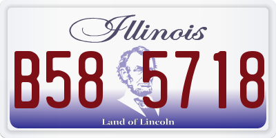 IL license plate B585718