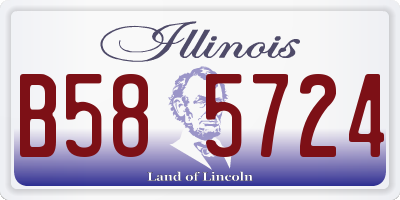 IL license plate B585724