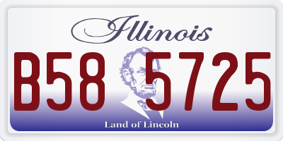 IL license plate B585725