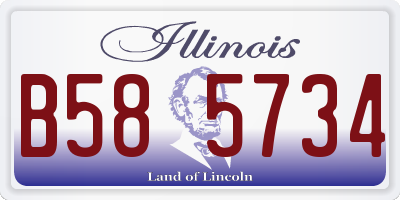 IL license plate B585734
