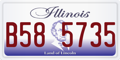 IL license plate B585735