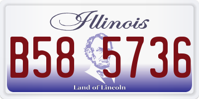 IL license plate B585736