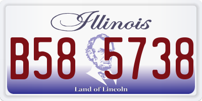 IL license plate B585738