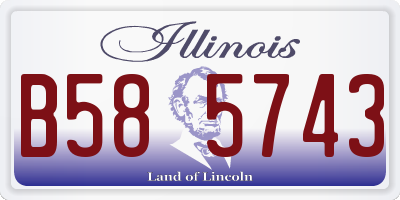 IL license plate B585743
