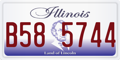 IL license plate B585744