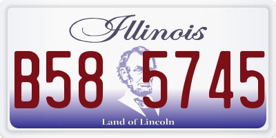 IL license plate B585745