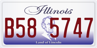 IL license plate B585747
