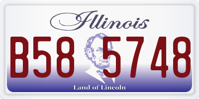 IL license plate B585748