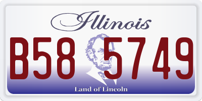 IL license plate B585749