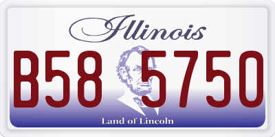 IL license plate B585750