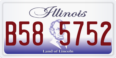 IL license plate B585752