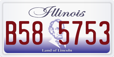 IL license plate B585753