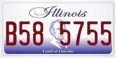IL license plate B585755