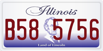 IL license plate B585756