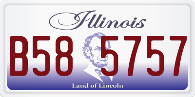 IL license plate B585757