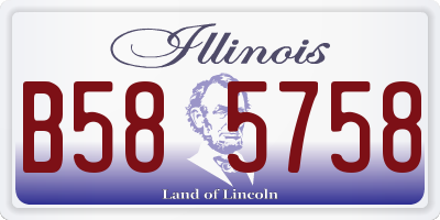 IL license plate B585758