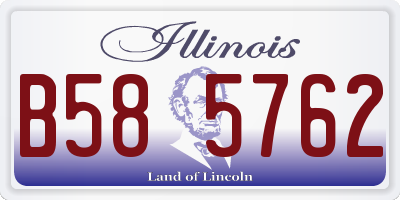 IL license plate B585762