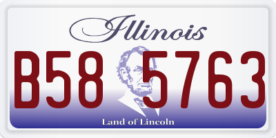 IL license plate B585763