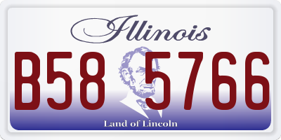 IL license plate B585766