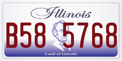 IL license plate B585768