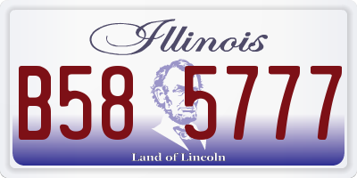IL license plate B585777