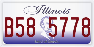 IL license plate B585778