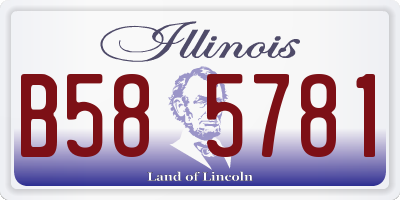 IL license plate B585781