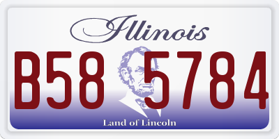 IL license plate B585784