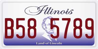 IL license plate B585789