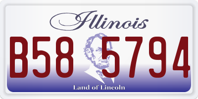 IL license plate B585794