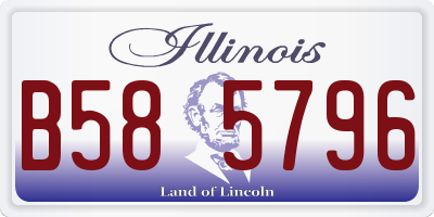 IL license plate B585796
