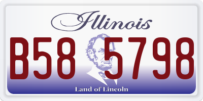 IL license plate B585798