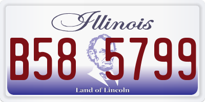 IL license plate B585799
