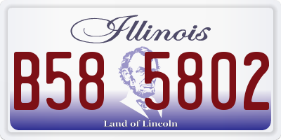 IL license plate B585802
