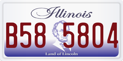 IL license plate B585804
