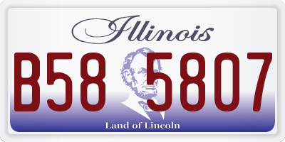IL license plate B585807
