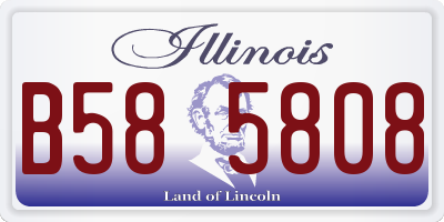 IL license plate B585808