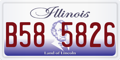 IL license plate B585826