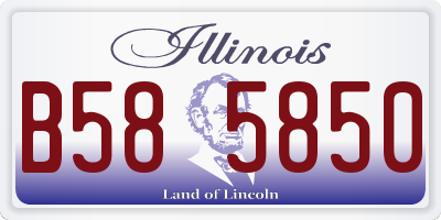 IL license plate B585850