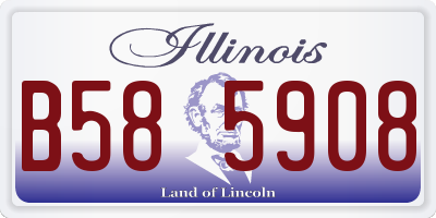 IL license plate B585908