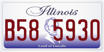 IL license plate B585930
