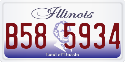 IL license plate B585934