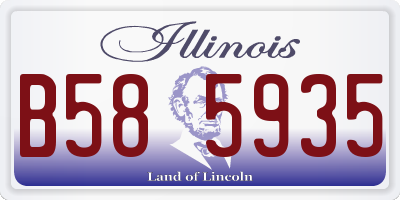 IL license plate B585935