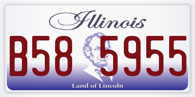 IL license plate B585955