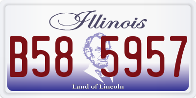 IL license plate B585957