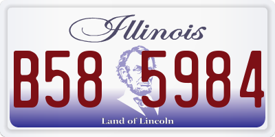 IL license plate B585984