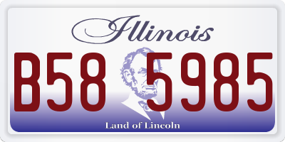IL license plate B585985